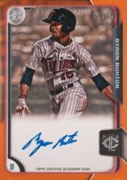 2015 Bowman Inception Autograph #BIABB Byron Buxton Orange Baseball Card