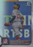 2022 Bowman Chrome #58 Ronald Acuna Jr. Refractor Baseball Card