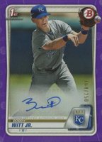 2020 Bowman Paper Prospect Autographs #PABWJ Bobby Witt Jr. Purple Baseball Card