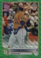 2022 Topps Chrome #180 Yordan Alvarez Green Wave Refractor Baseball Card