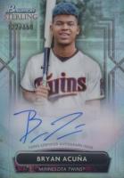 2022 Bowman Sterling Prospect Autographs #PABA Bryan Acuna Refractor Baseball Card