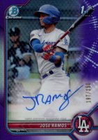 2022 Bowman Chrome Prospect Autographs #CPAJRS Jose Ramos Purple Refractor Baseball Card