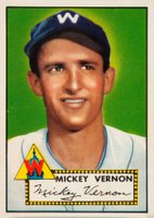 1952 Topps #106 Mickey Vernon Baseball Card