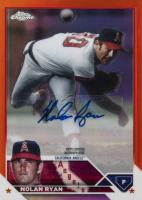 2023 Topps Chrome Update Chrome Legends Autograph #NR Nolan Ryan Orange Baseball Card