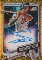 2024 Topps Chrome Cosmic Cosmic Chrome Autographs #TS Tyler Soderstrom Gold Interstellar Refractor Baseball Card