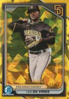 2024 Bowman Draft Sapphire Edition #BDC116 Leo de Vries Yellow Baseball Card