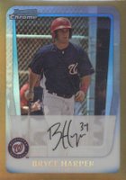2011 Bowman Chrome Prospects #BCP111 Bryce Harper Gold Refractor Baseball Card