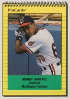 1991 Procards #3316 Manny Ramirez Burlington Indians Baseball Card