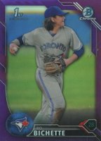 2016 Bowman Draft  #BDC74 Bo Bichette Chrome-Purple Refractor Baseball Card