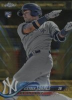 2018 Topps Chrome #31 Gleyber Torres Gold Wave Refractor Baseball Card
