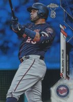 2020 Ben Baller Chrome #69 Nelson Cruz Blue Refractor Baseball Card