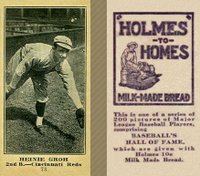 1916 Holmes for Homes Bread #73 Heinie Groh Baseball Card
