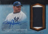 2018 Topps Dynasty Autographed Patch #RC4 Roger Clemens Blue Baseball Card