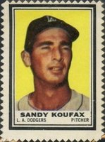 1962 Topps Stamps # Sandy Koufax Baseball Card