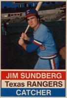 1976 Hostess #68 Jim Sundberg Hand Cut Baseball Card