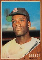 1962 Topps #530 Bob Gibson Short print Baseball Card