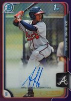 2015 Bowman Prospect Autographs #OAL Ozzie Albies Chrome-Purple Refractor Baseball Card