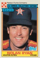 1984 Ralston Purina Hand Cut #14 Nolan Ryan Baseball Card