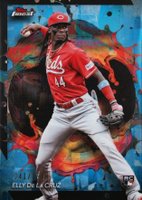 2024 Topps Finest #238 Elly de La Cruz Sky Blue Refractor Baseball Card