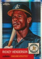 2022 Topps Chrome Platinum Anniversary #433 Rickey Henderson Prism Refractor Baseball Card