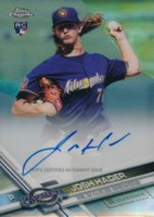 2017 Topps Chrome Rookie Autographs #RA-JHA Josh Hader Refractor Baseball Card