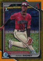 2024 Bowman Chrome Prospects #BCP191 Adriel Radney Gold Shimmer Baseball Card