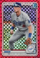2020 Bowman Chrome X Prospects #152 Michael Busch Red X-Fractor 1/1 Baseball Card