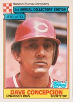 1984 Ralston Purina Hand Cut #20 Dave Concepcion Baseball Card