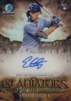 2024 Bowman Gladiators of the Diamond Autographs #GDAEC Evan Carter Baseball Card