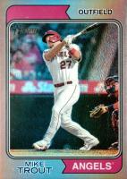 2023 Topps Heritage #5 Mike Trout Chrome-Silver Refractor Baseball Card