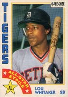 1984 O-Pee-Chee #181 Lou Whitaker Baseball Card