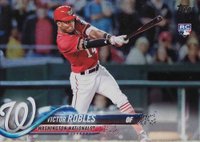 2018 Topps #166 Victor Robles Batting-Rainbow Foil Baseball Card