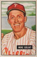 1951 Bowman #77 Mike Goliat Baseball Card