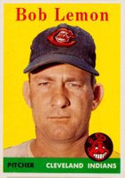 1958 Topps #2 Bob Lemon White Team Baseball Card