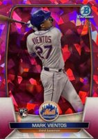 2023 Bowman Chrome Sapphire Edition #43 Mark Vientos Padparadscha 1/1 Baseball Card