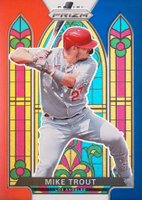 2021 Panini Prizm Stained Glass #SG-1 Mike Trout Red/White/Blue Prizm Baseball Card
