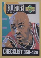 1994 Collector's Choice #420 Michael Jordan Checklist-Gold Signature Basketball Card