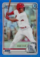 2020 Bowman Draft #BD59 Masyn Winn Chrome-Blue Refractor Baseball Card