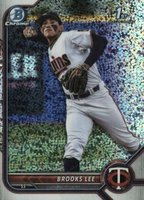 2022 Bowman Draft #BDC153 Brooks Lee Chrome-Sparkle Refractor Baseball Card