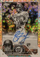 2023 Topps Chrome Rookie Autograph #RASG Stone Garrett Black & White Mini Diamond Baseball Card