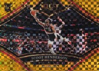 2023 Panini Select Snapshots #10 Scoot Henderson Gold Prizm Basketball Card