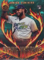 2024 Bowman Rising Infernos #RI6 Junior Caminero Aqua Baseball Card