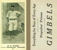 1916 Gimbels #8 H. D. Baird Baseball Card