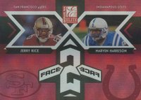 2005 Donruss Elite Face 2 Face #CB-15 Jerry Rice/Marvin Harrison Red Football Card