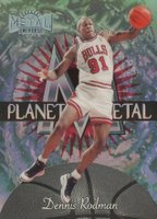 1997 Metal Universe Planet Metal #10 Dennis Rodman Basketball Card