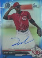 2017 Bowman Draft Chrome Draft Picks Autographs  #CDAJD  Jeter Downs Blue Refractor Baseball Card