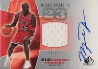 2004 SP Game Used Significant Numbers #SN-MJ Michael Jordan Basketball Card