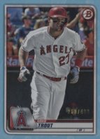 2020 Bowman #1 Mike Trout Sky Blue Baseball Card