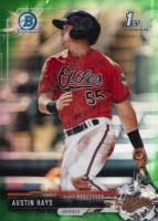 2017 Bowman Chrome Prospects #BCP224 Austin Hays Green Refractor Baseball Card