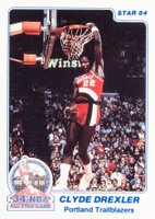 1984 Star All-Star Game Denver Police #27 Clyde Drexler Basketball Card